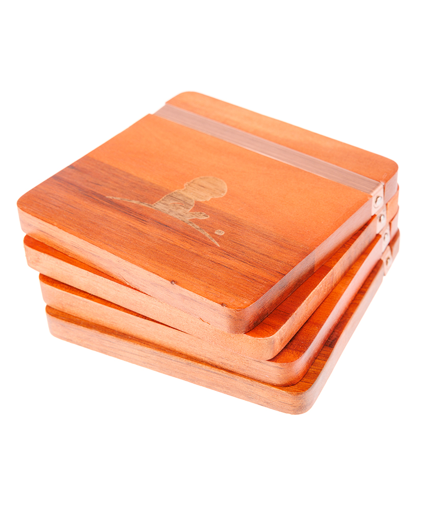 Primary image St. Jude Wooden Engraved Coaster Set